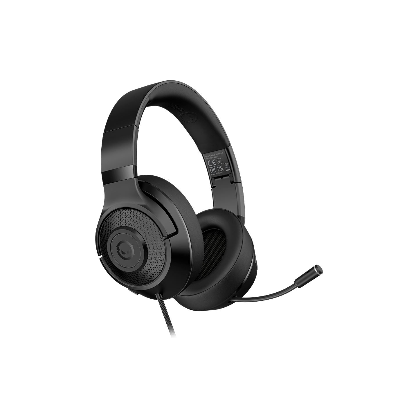 Lorgar Noah 101, Gaming headset with microphone, 3.5mm jack connection, cable length 2m, foldable design, PU leather ear pads, s