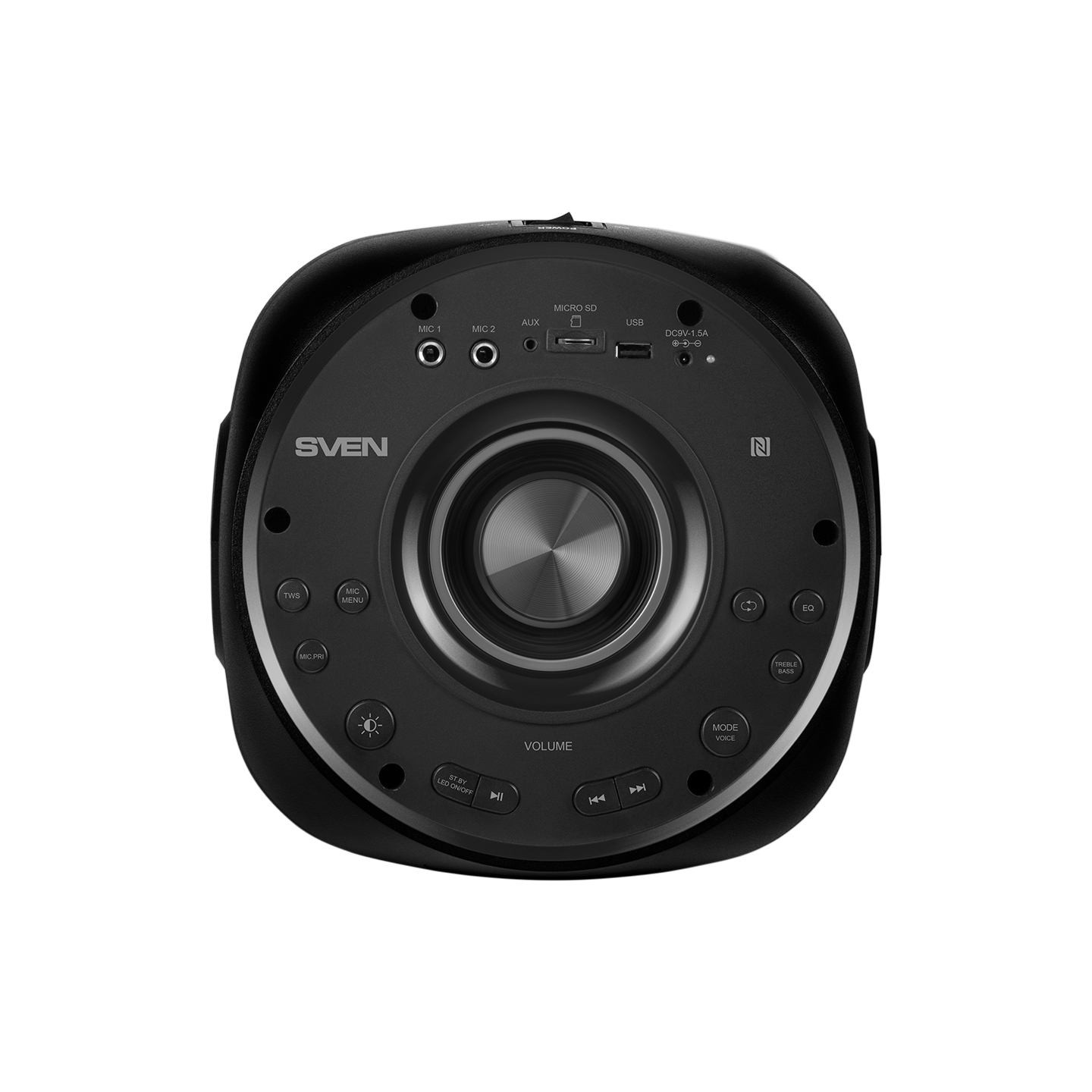 Sven Speaker SVEN PS-770, black (100W, TWS, Bluetooth, FM, USB, microSD, LED-display, 4400mA*h)