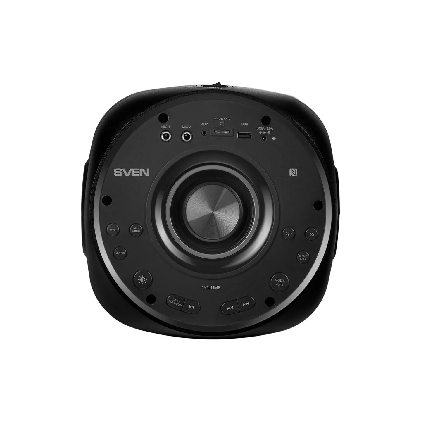 Sven Speaker SVEN PS-770, black (100W, TWS, Bluetooth, FM, USB, microSD, LED-display, 4400mA*h)