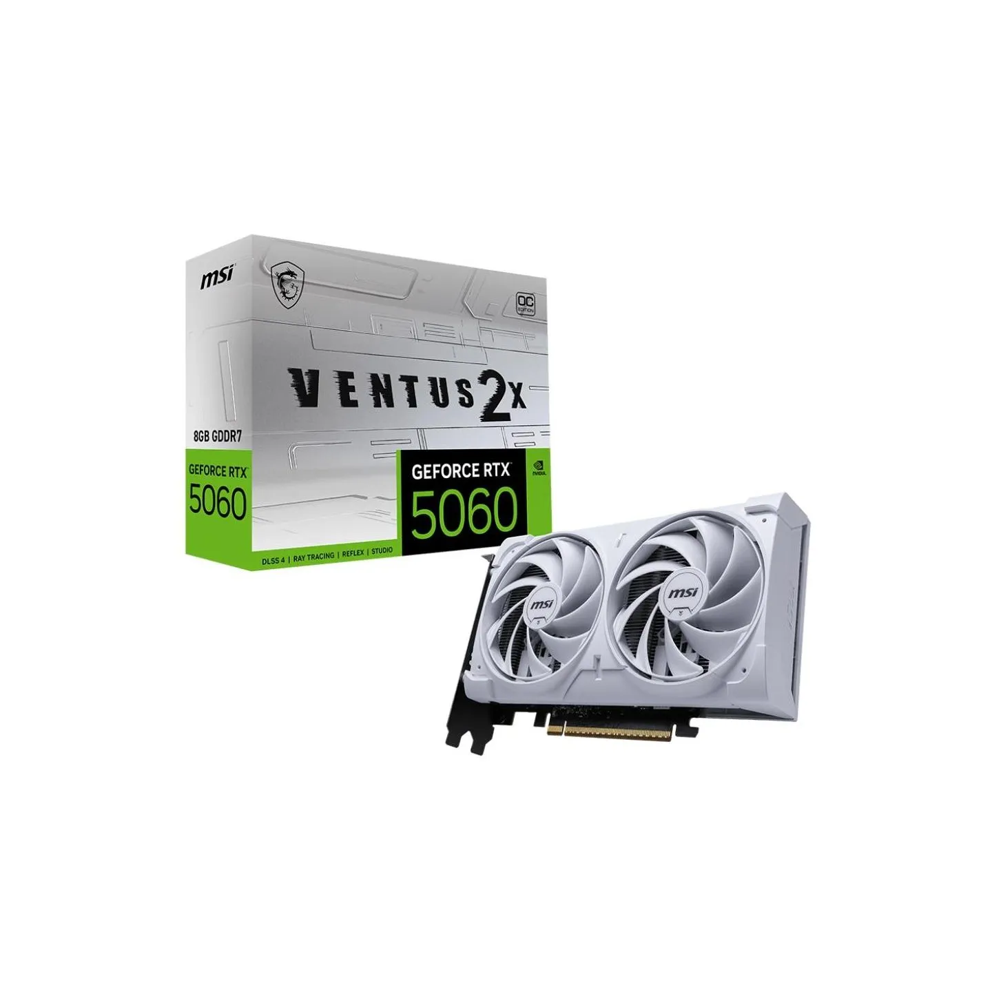 MSI Graphics Card|MSI|NVIDIA|GeForce RTX 5060|8 GB|GDDR7|128 bit|PCI Express x16 5.0|Active|50608GVENTUS2XOCWH