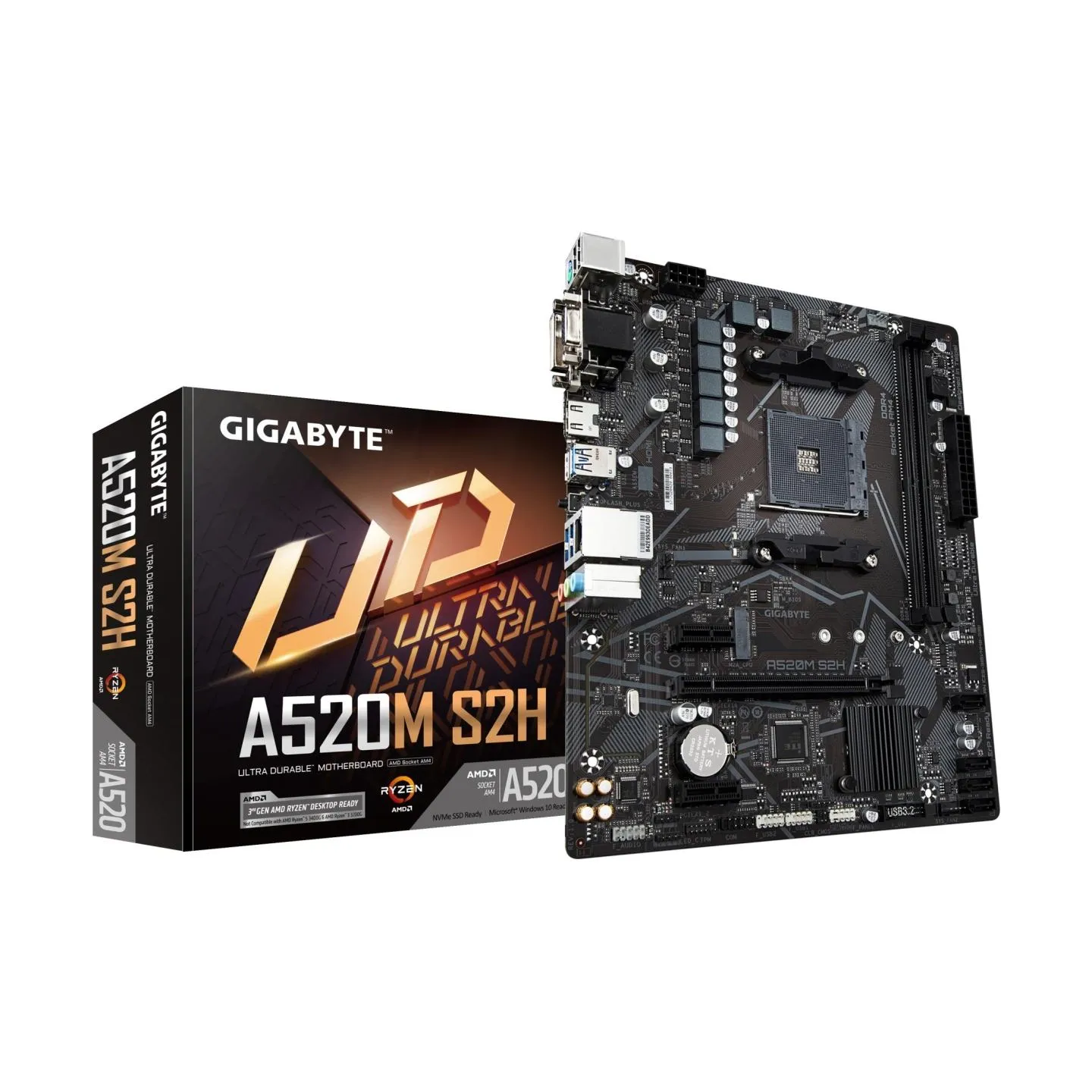 Gigabyte Mainboard|GIGABYTE|AMD A520|SAM4|Micro-ATX|Memory DDR4|Memory slots 2|2xPCI-Express 3.0 1x|1xPCI-Express 3.0 16x|1xM.2|