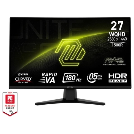 MSI Monitor MAG 274CQF 27 inches/LED/WQHD/Curved/180Hz/Black
