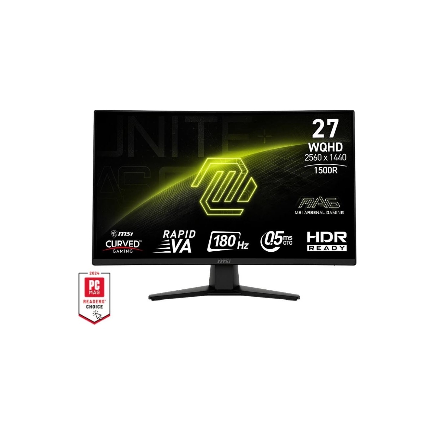 MSI Monitor MAG 274CQF 27 inches/LED/WQHD/Curved/180Hz/Black