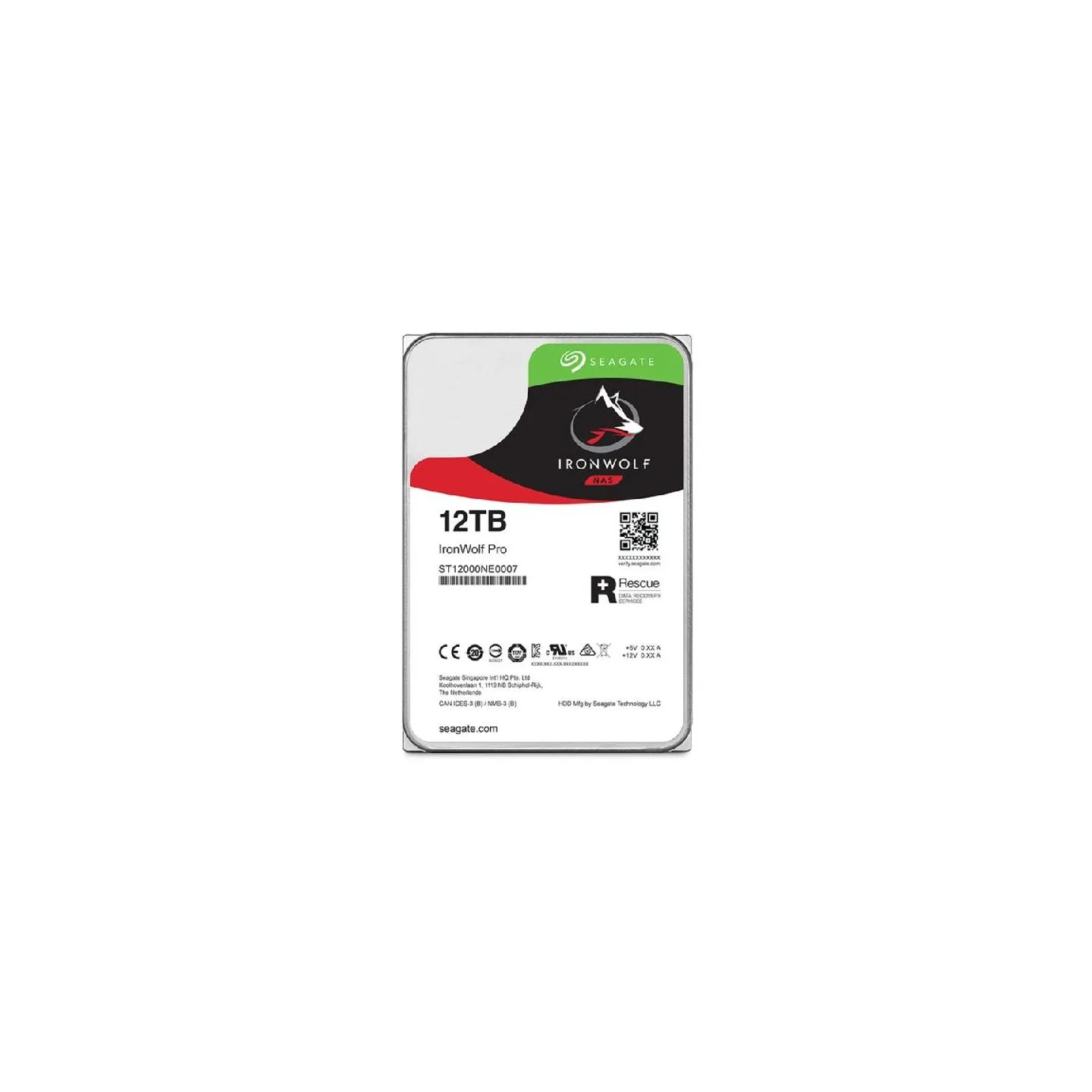 Seagate Drive IronWolf Pro 12TB 3.5 256MB ST12000NT001