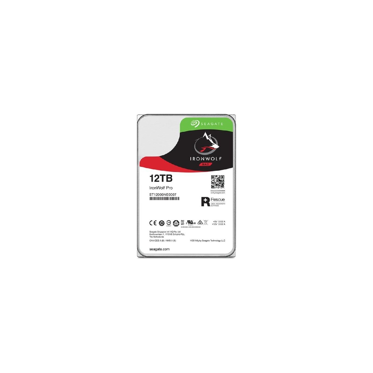 Seagate HDD|SEAGATE|IronWolf Pro|12TB|SATA|256 MB|7200 rpm|3,5"|ST12000NT001