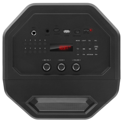 Sven Speaker SVEN PS-600, black (50W, TWS, Bluetooth, FM, USB, microSD, LED-display, 4000mAh)