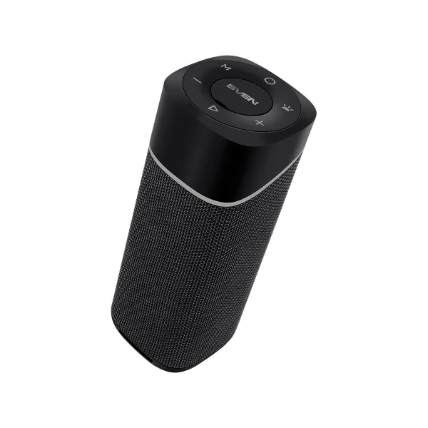 Sven 2.0 portable speaker SVEN PS-155, black, power output 2x5 W (RMS), TWS, Bluetooth, FM, USB, lithium battery