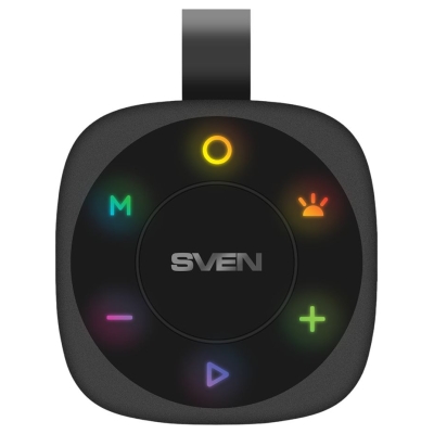Sven 2.0 portable speaker SVEN PS-155, black, power output 2x5 W (RMS), TWS, Bluetooth, FM, USB, lithium battery