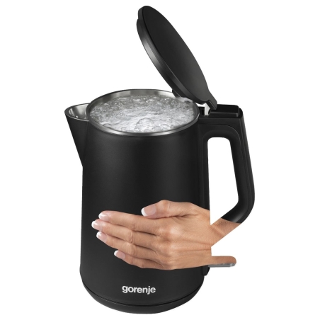 Gorenje | Kettle | K15DWBK | Electric | 2200 W | 1.5 L | Stainless steel | 360° rotational base | Black