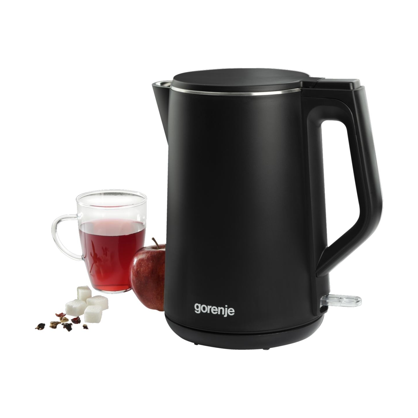 Gorenje | Kettle | K15DWBK | Electric | 2200 W | 1.5 L | Stainless steel | 360° rotational base | Black