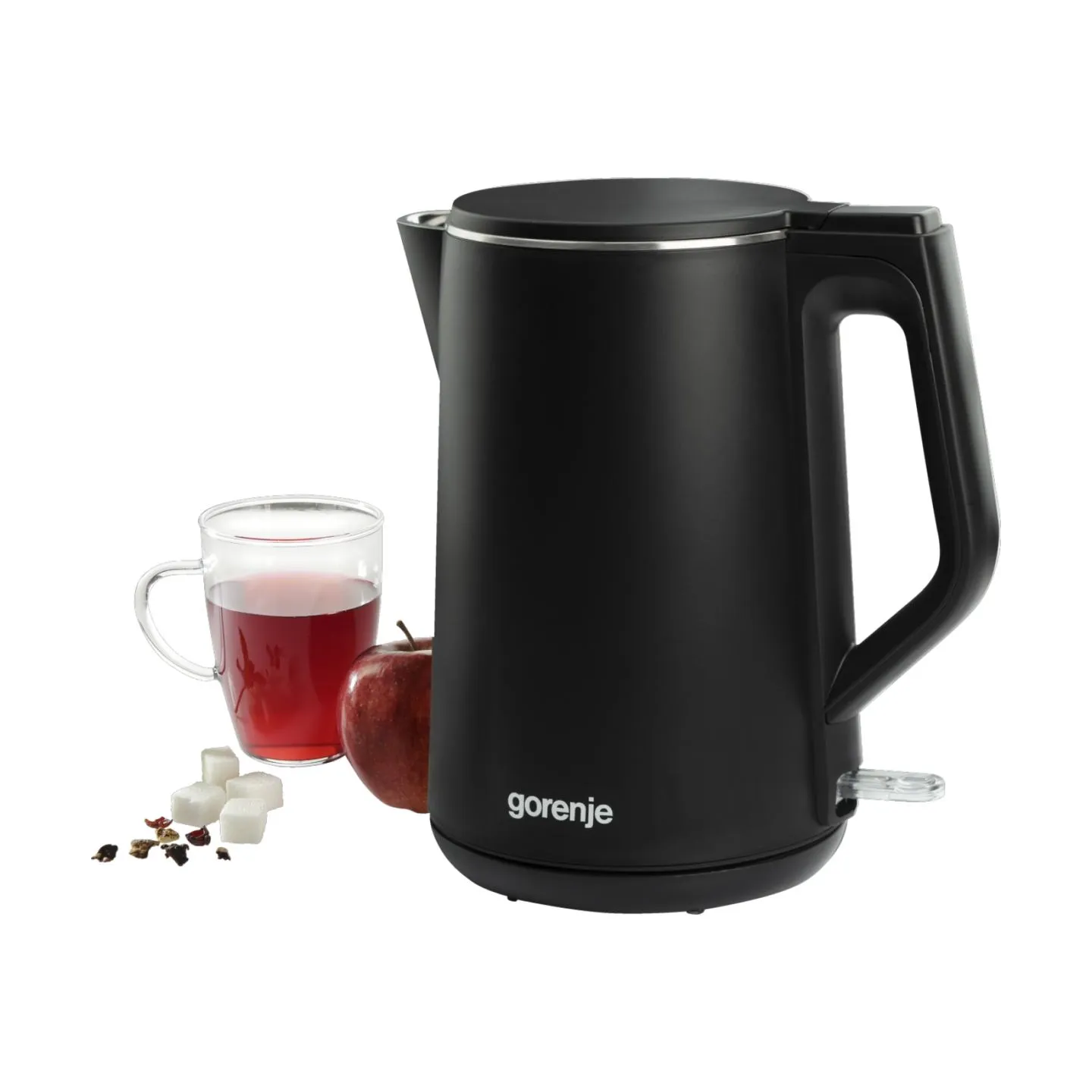 Gorenje | Kettle | K15DWBK | Electric | 2200 W | 1.5 L | Stainless steel | 360° rotational base | Black