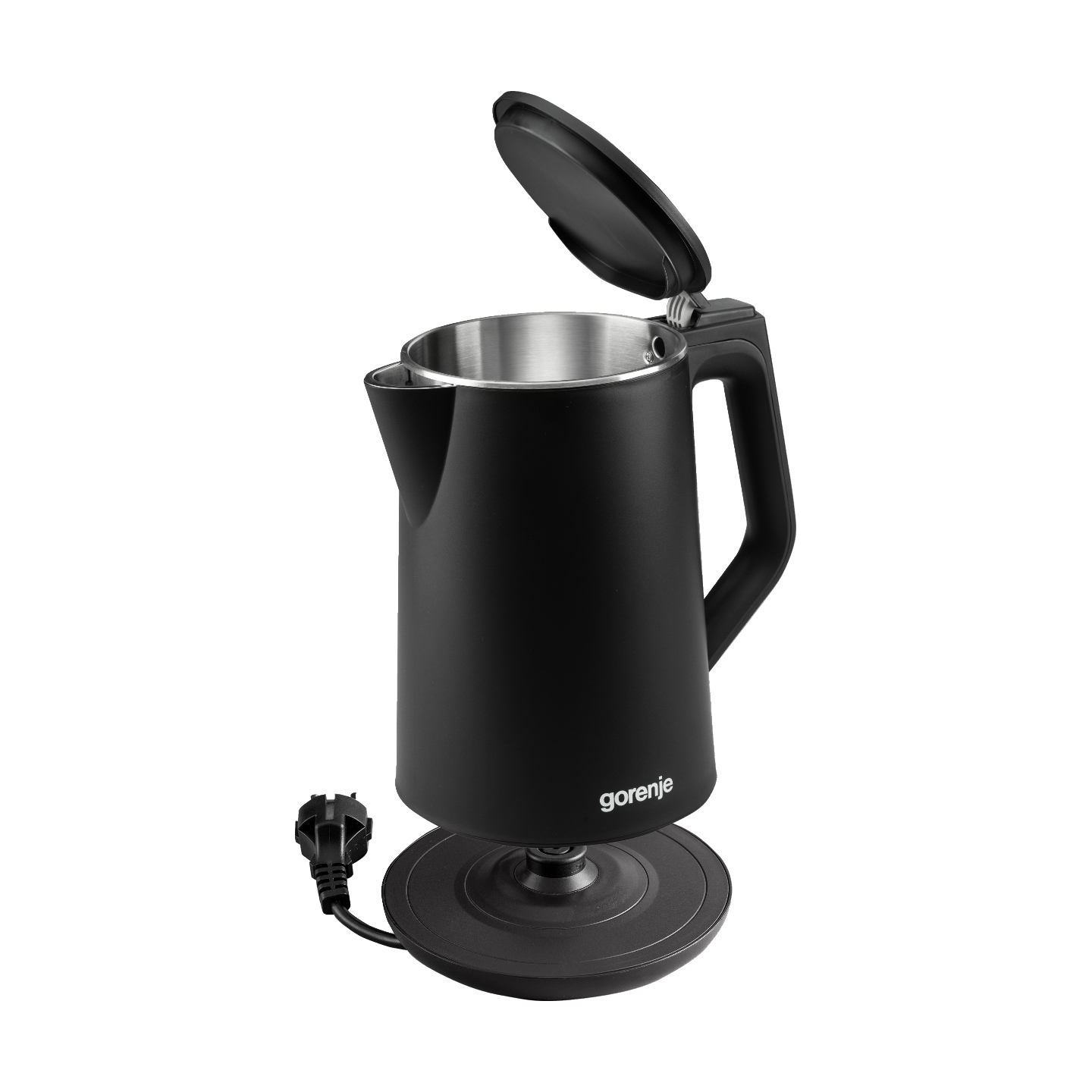 Gorenje | Kettle | K15DWBK | Electric | 2200 W | 1.5 L | Stainless steel | 360° rotational base | Black