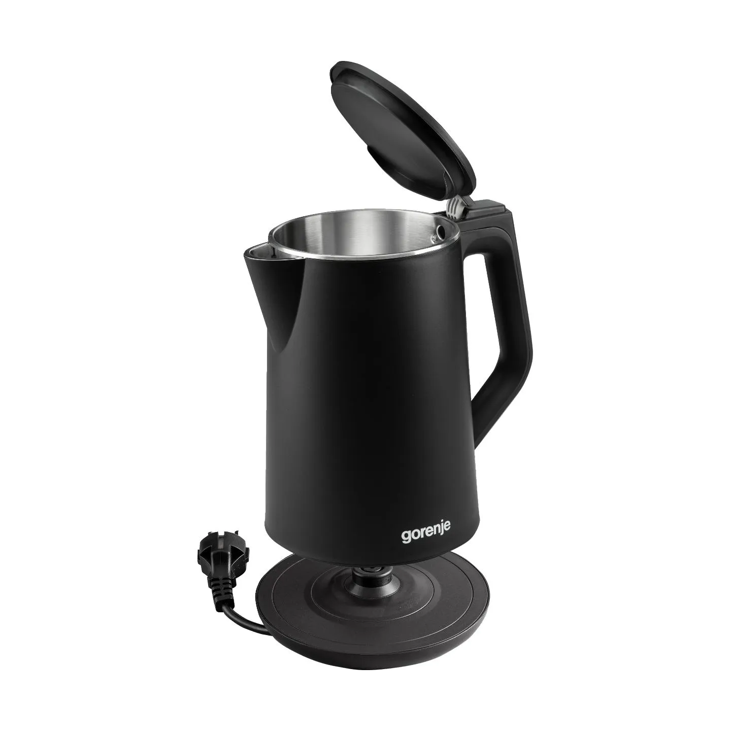 Gorenje | Kettle | K15DWBK | Electric | 2200 W | 1.5 L | Stainless steel | 360° rotational base | Black