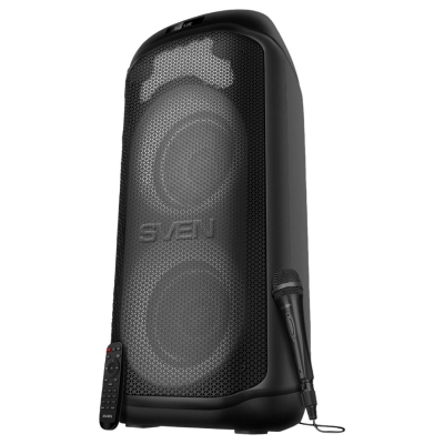Sven Speaker SVEN PS-1050, black (200W, TWS, Bluetooth, FM, USB, microSD, LED-display, 7200mAh)