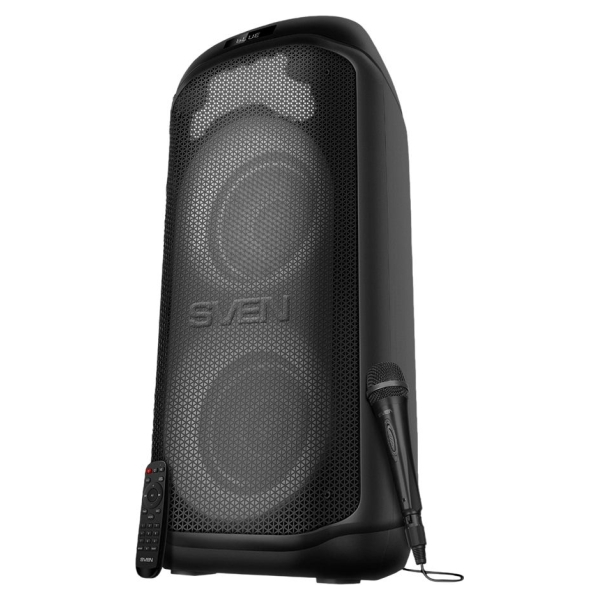 Sven Speaker SVEN PS-1050, black (200W, TWS, Bluetooth, FM, USB, microSD, LED-display, 7200mAh)