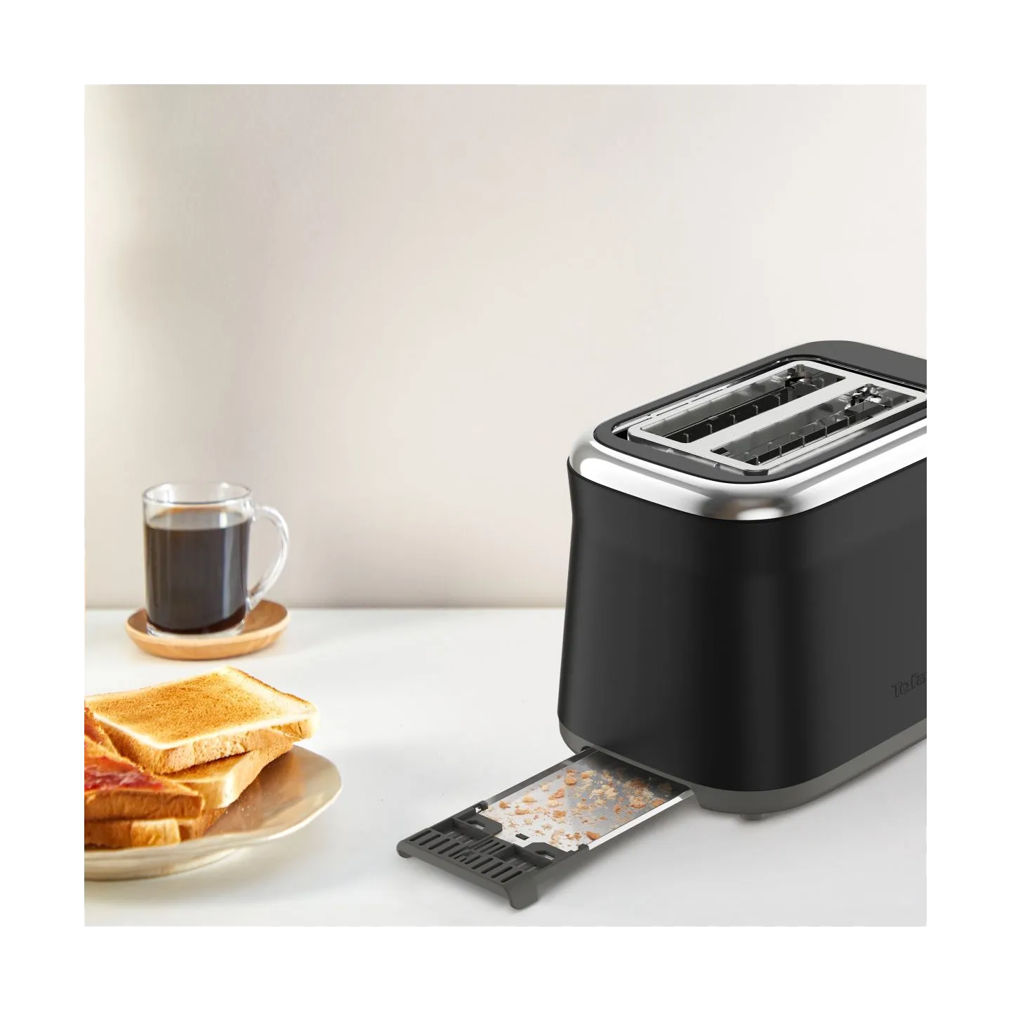 Tefal Toaster | TT7208E0 Collection Retro | Power 850 W | Number of slots 2 | Housing material Stainless steel | Black