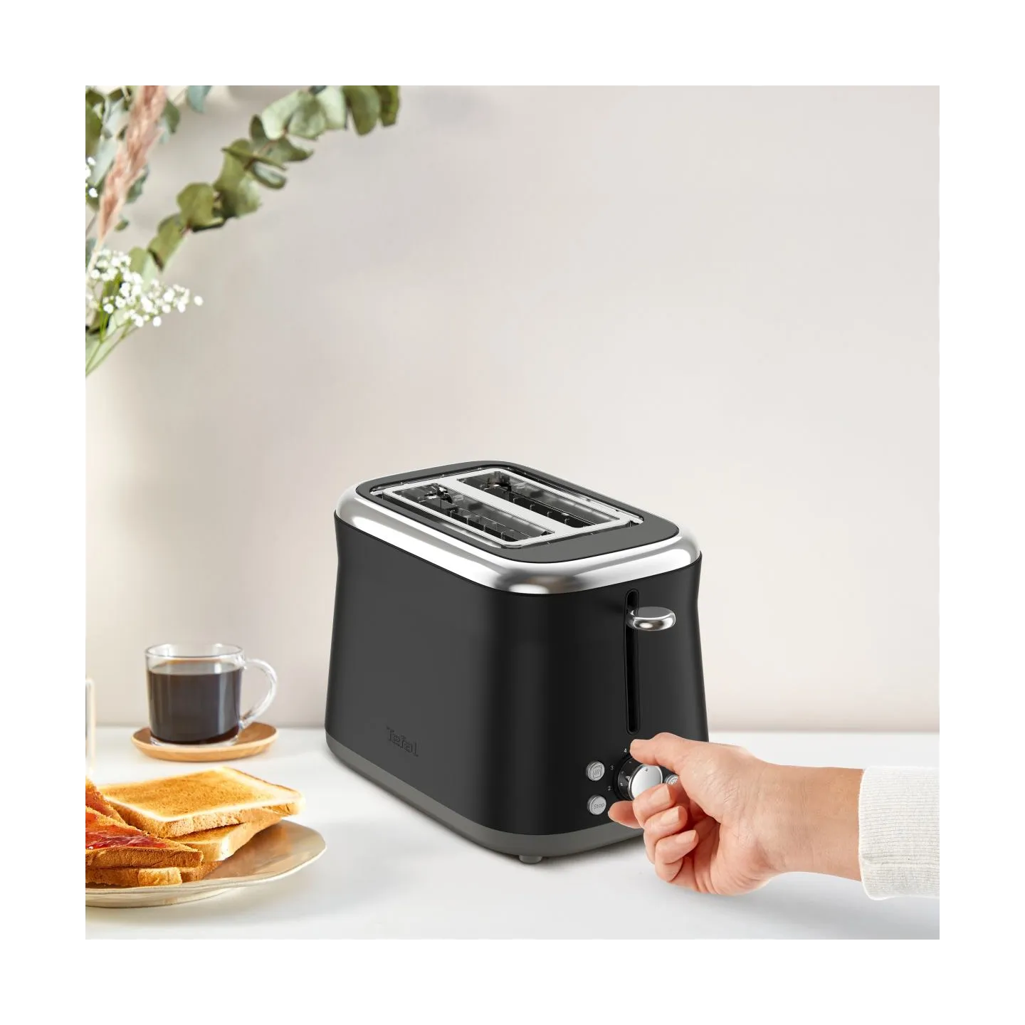 Tefal Toaster | TT7208E0 Collection Retro | Power 850 W | Number of slots 2 | Housing material Stainless steel | Black