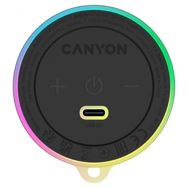 Canyon Magnetic BT speaker OnMove 13 5W Black