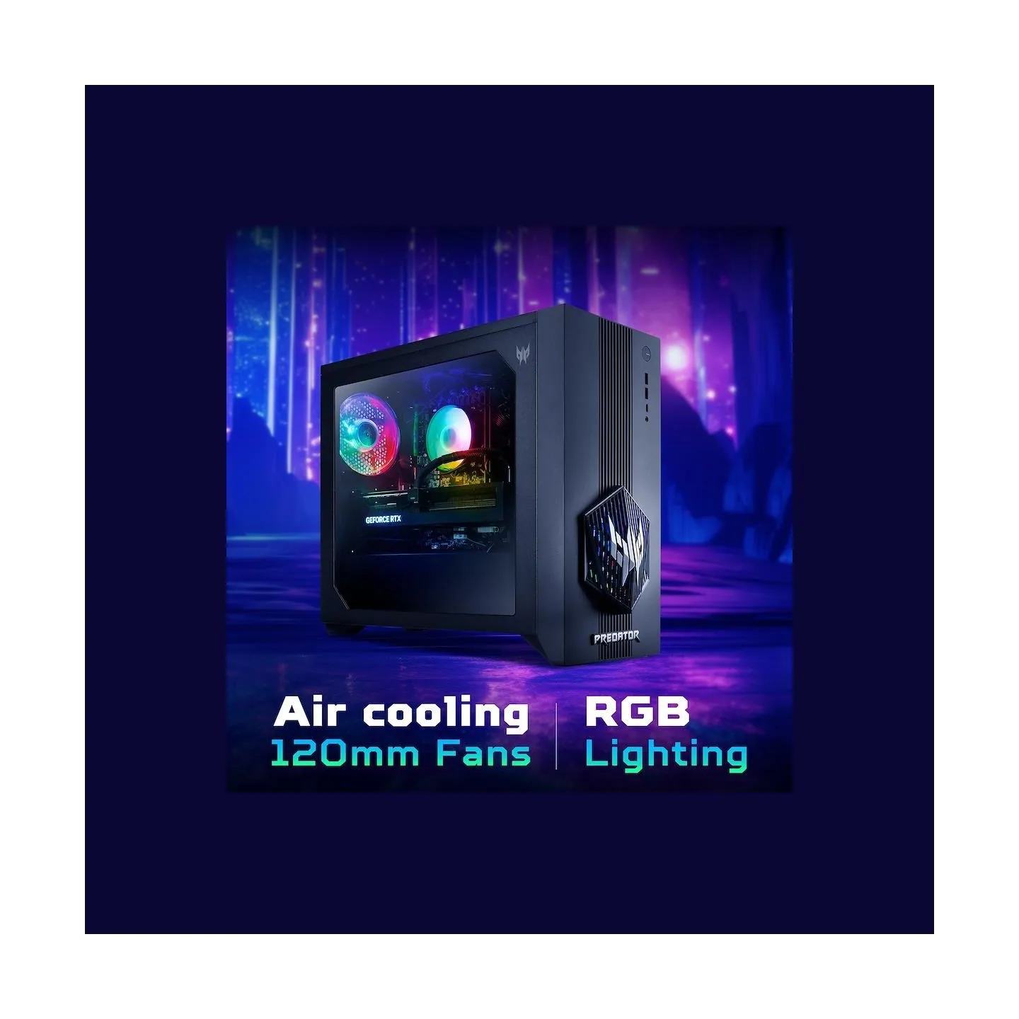 Acer PC|ACER|Desktop|Intel Core Ultra 7|265F|32 GB|DDR5-SDRAM|NVIDIA GeForce RTX 5060|On board graphics Not available|Wi-Fi Yes|