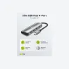 Goobay Slim 4-Port USB-Hub, USB-C auf USB-C, 10 Gbit/s, Grey | 76565