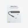 Goobay Slim 4-Port USB-Hub, USB-C auf USB-C, 10 Gbit/s, Grey | 76565