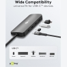 Goobay Slim 4-Port USB-Hub, USB-C auf USB-C, 10 Gbit/s, Grey | 76565