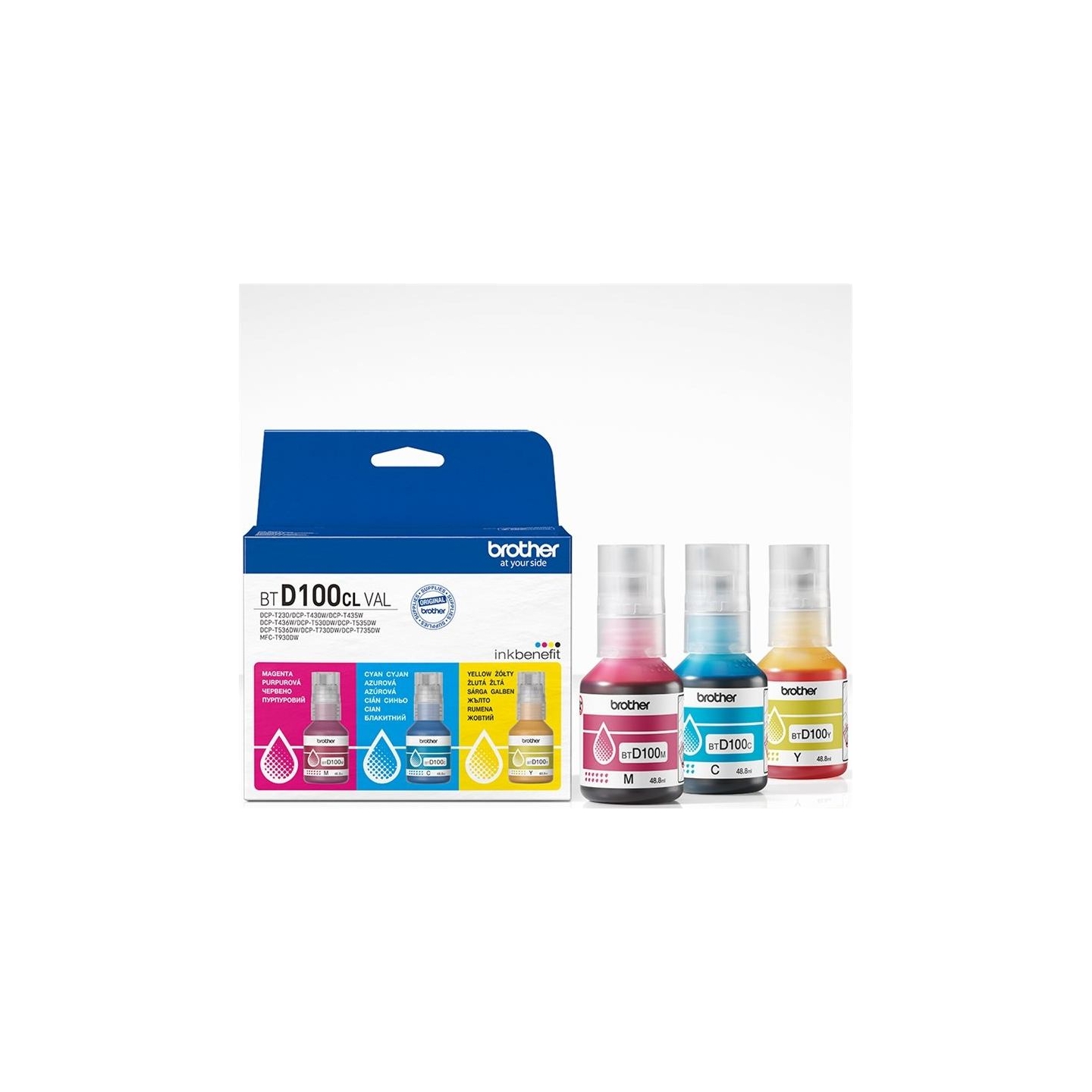 Brother MULTIPACK BTD100CLVAL, C/M/Y VALUE PACK, 3 X 5000 PAGES