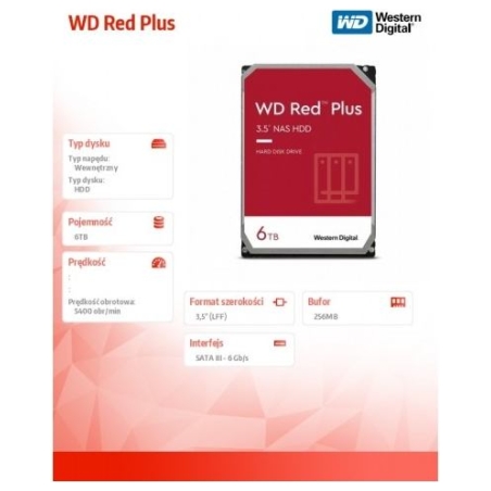 WD Red Plus 6TB SATA 6Gb/s 3.5inch HDD