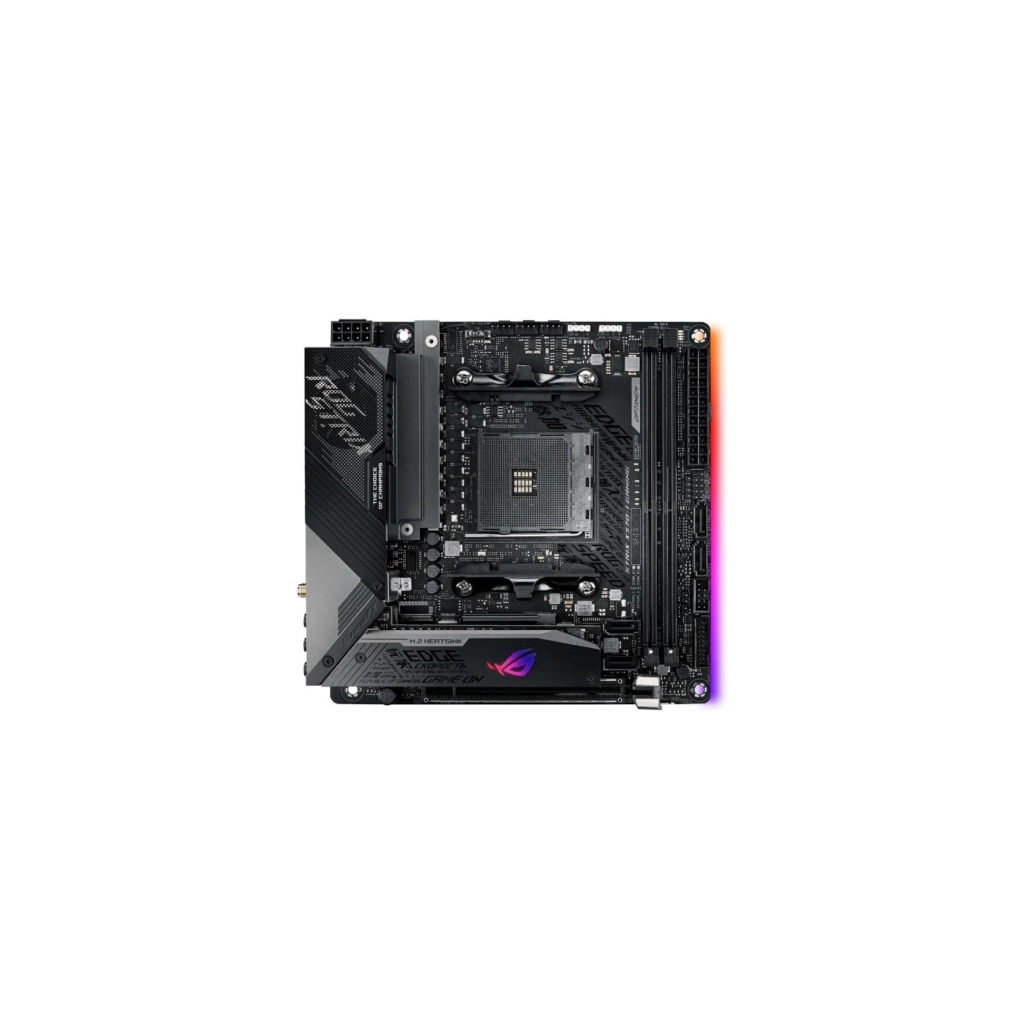 Asus ROG STRIX X570-I GAMING | Processor family AMD | Processor socket AM4 | DDR4 | Supported hard disk drive interfaces SATA, M