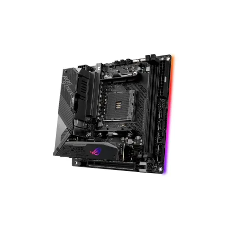 Asus ROG STRIX X570-I GAMING | Processor family AMD | Processor socket AM4 | DDR4 | Supported hard disk drive interfaces SATA, M
