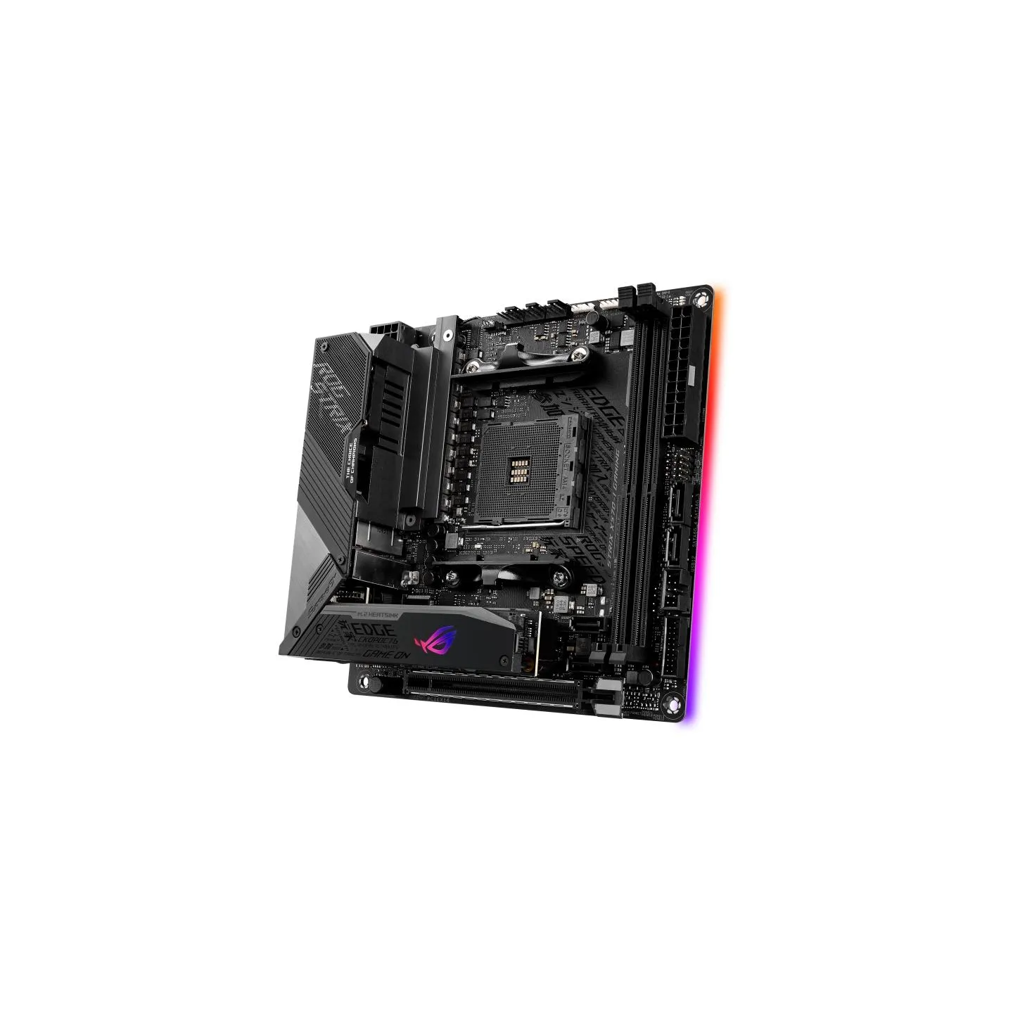 Asus ROG STRIX X570-I GAMING | Processor family AMD | Processor socket AM4 | DDR4 | Supported hard disk drive interfaces SATA, M