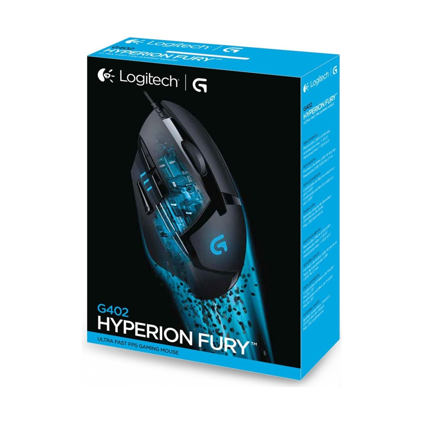 Logitech MOUSE USB OPTICAL G402/BLACK 910-004068 LOGITECH
