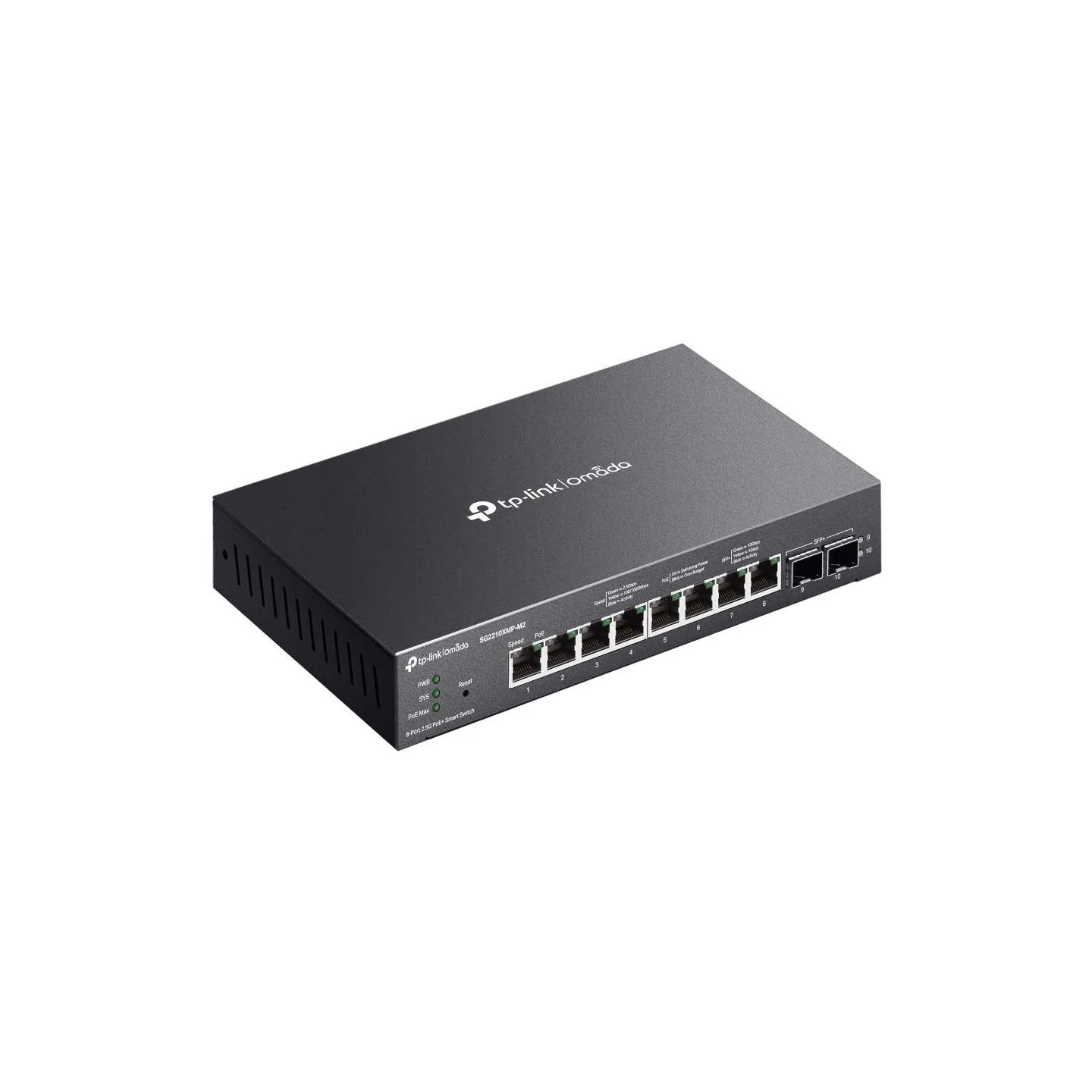 Tp-Link Switch|TP-LINK|Type L2|Desktop/pedestal|8x2.5GbE|2xSFP+|PoE+ ports 8|160 Watts|SG2210XMP-M2