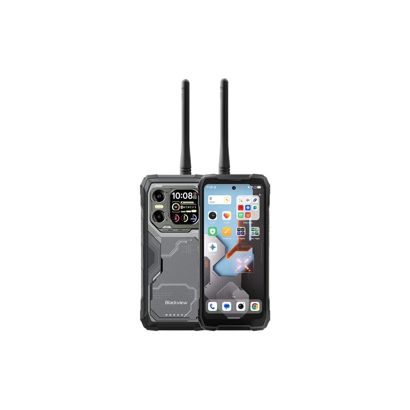 Blackview XPLORE 1 Walkie-talkie 22km 5G Rugged Phone 6.78-inch FHD 2460x1080 120Hz+2.01-inch 296x240 12+256GB MTK Dimensity 705