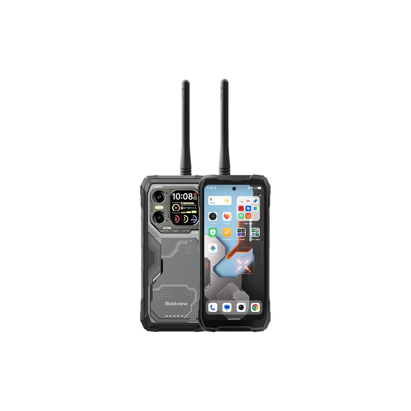Blackview XPLORE 1 Walkie-talkie 22km 5G Rugged Phone 6.78-inch FHD 2460x1080 120Hz+2.01-inch 296x240 12+256GB MTK Dimensity 705