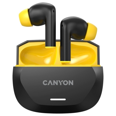 Canyon headset HEXAGON 7 TWS ANC+ENC Wireless Charge Black Yellow