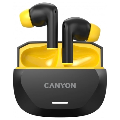 Canyon headset HEXAGON 7 TWS ANC+ENC Wireless Charge Black Yellow