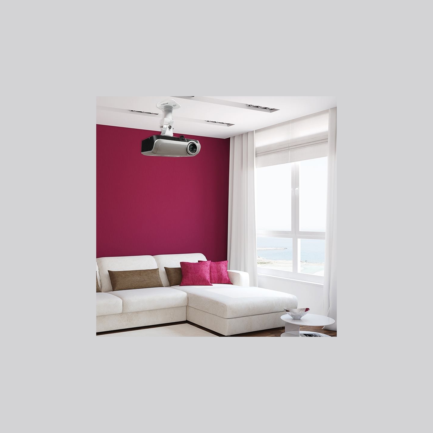 Logilink BP0003 Projector mount, ceiling, universal, 220 mm, white | Logilink