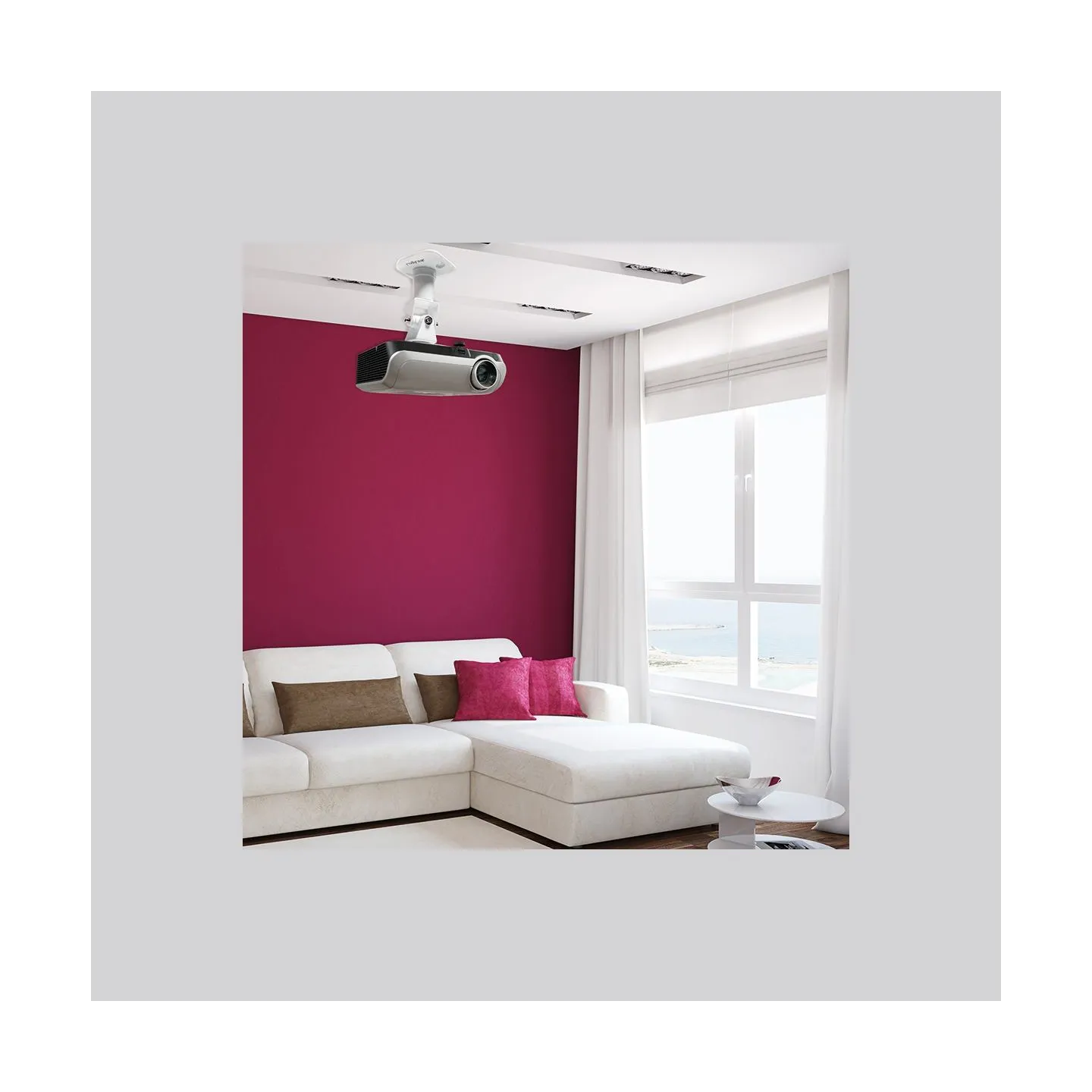 Logilink BP0003 Projector mount, ceiling, universal, 220 mm, white | Logilink