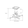 Logilink BP0003 Projector mount, ceiling, universal, 220 mm, white | Logilink