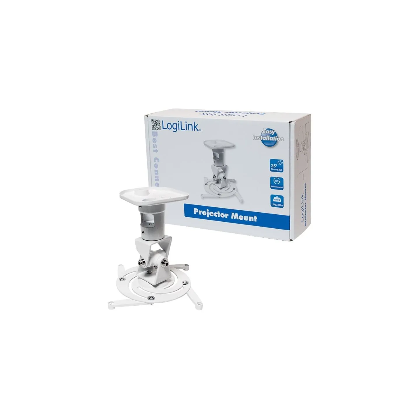 Logilink BP0003 Projector mount, ceiling, universal, 220 mm, white | Logilink