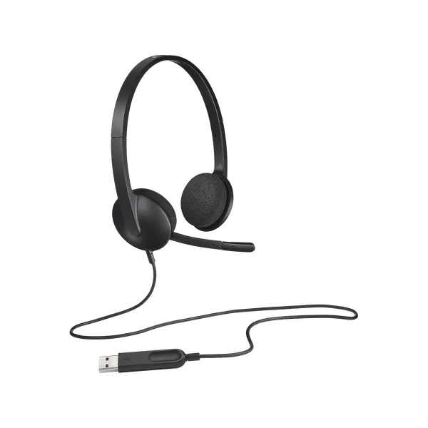 Logitech H340 Corded Headset - BLACK - USB