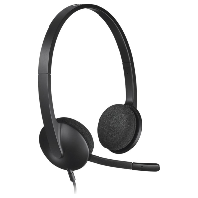 Logitech H340 Corded Headset - BLACK - USB