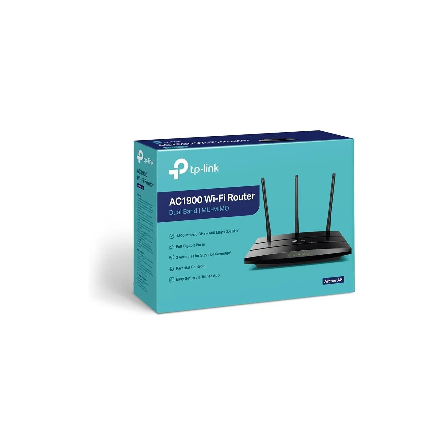 Tp-Link Wireless Router|TP-LINK|Router|1900 Mbps|1 WAN|4x10/100/1000M|Number of antennas 3|ARCHERA8