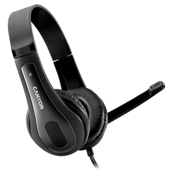 Canyon PC headset HSC-1 PC Mic Flat 2m Black