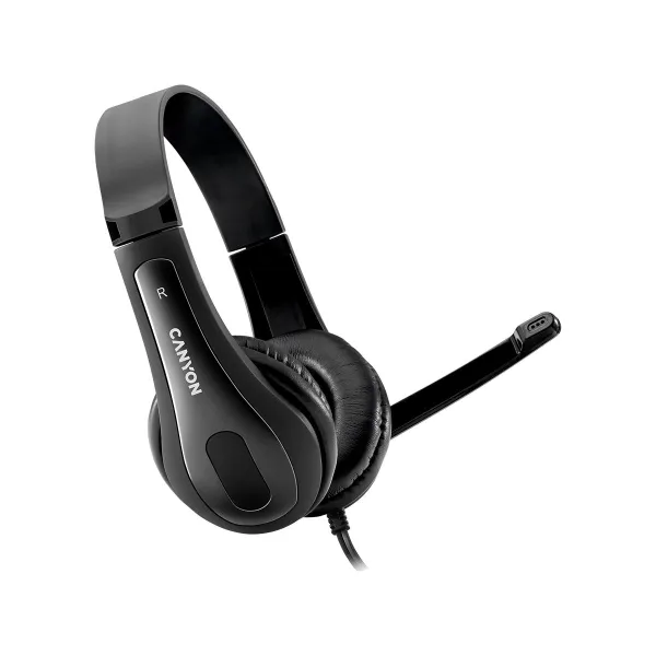 Canyon PC headset HSC-1 PC Mic Flat 2m Black