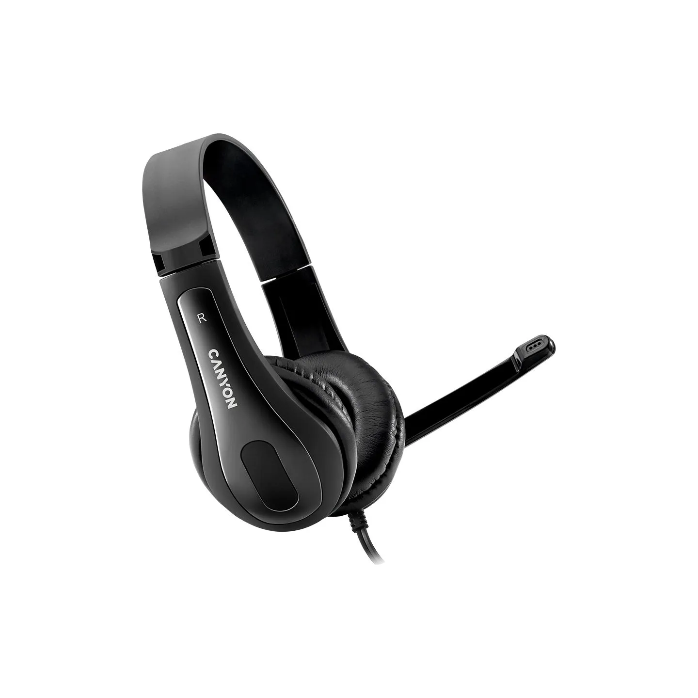 Canyon PC headset HSC-1 PC Mic Flat 2m Black