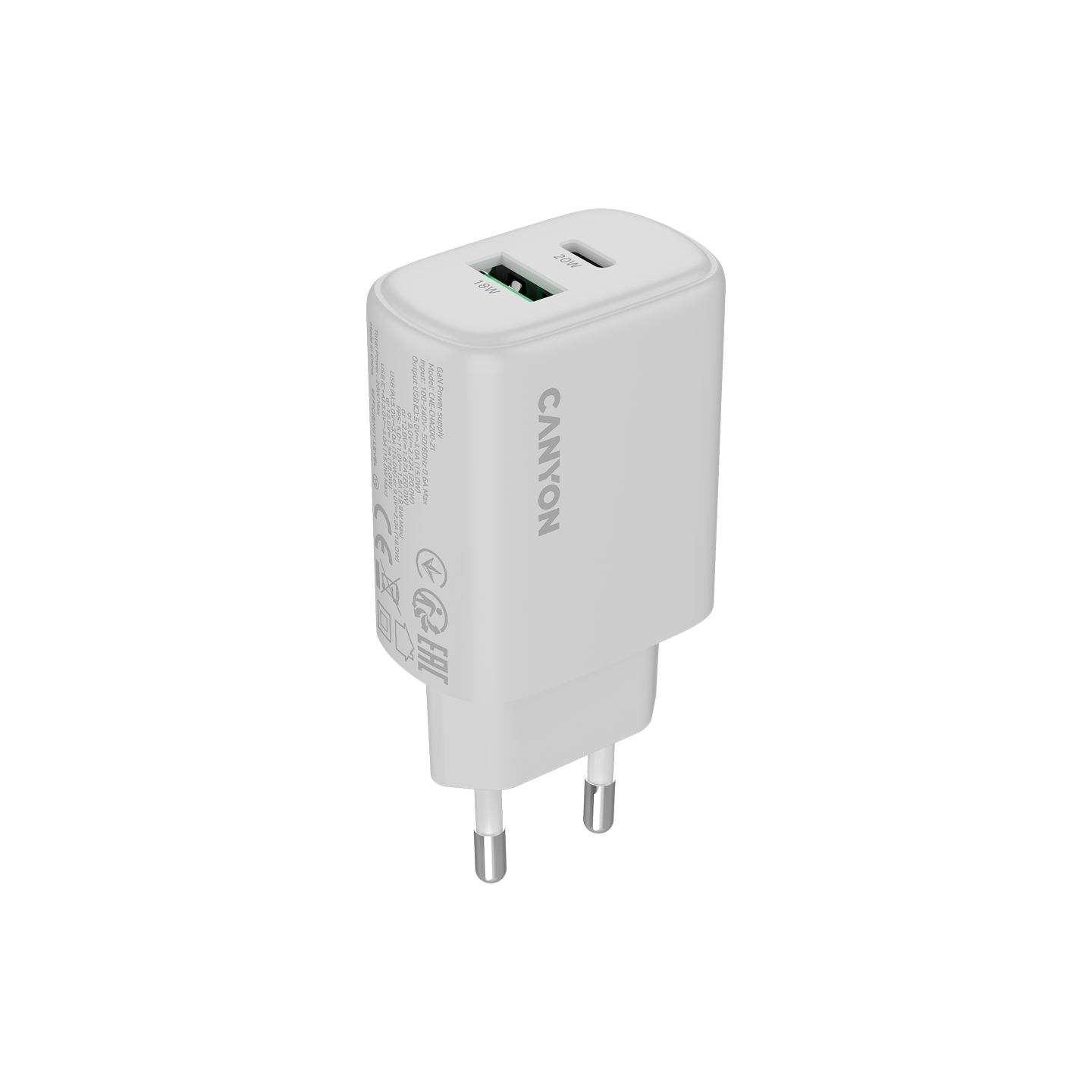 Canyon charger OnCharge 200 20W 1xPD 1xQC EU White