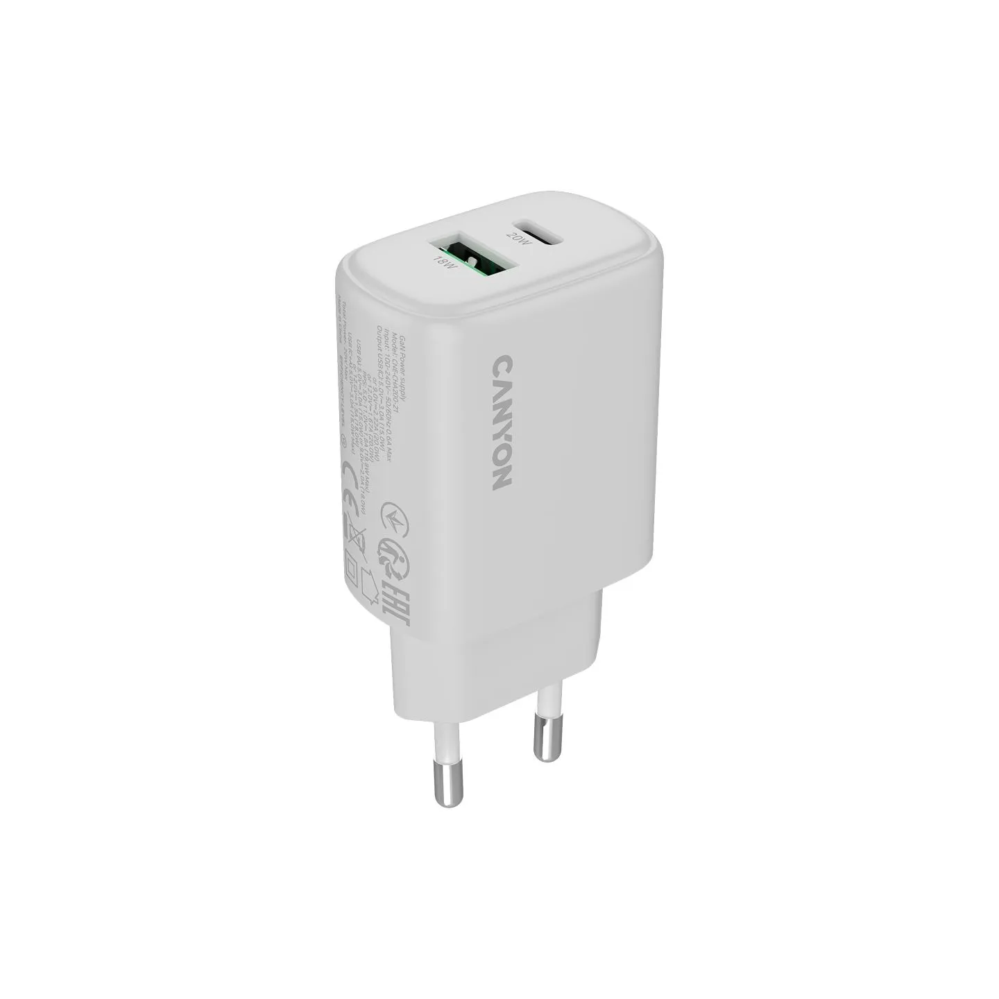 Canyon charger OnCharge 200 20W 1xPD 1xQC EU White