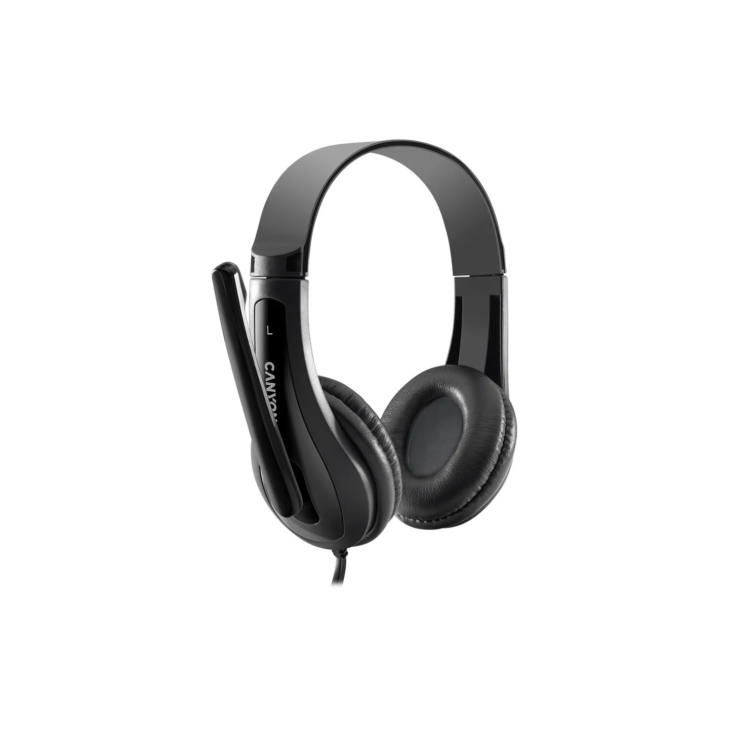 Canyon PC headset HSC-1 PC Mic Flat 2m Black